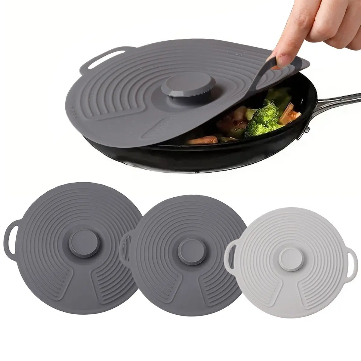 Food Grade Silicone Fresh-keeping Cover Circular Seal Spill-proof Lid Multi-functional High Temperature Resistance and Pot Cover