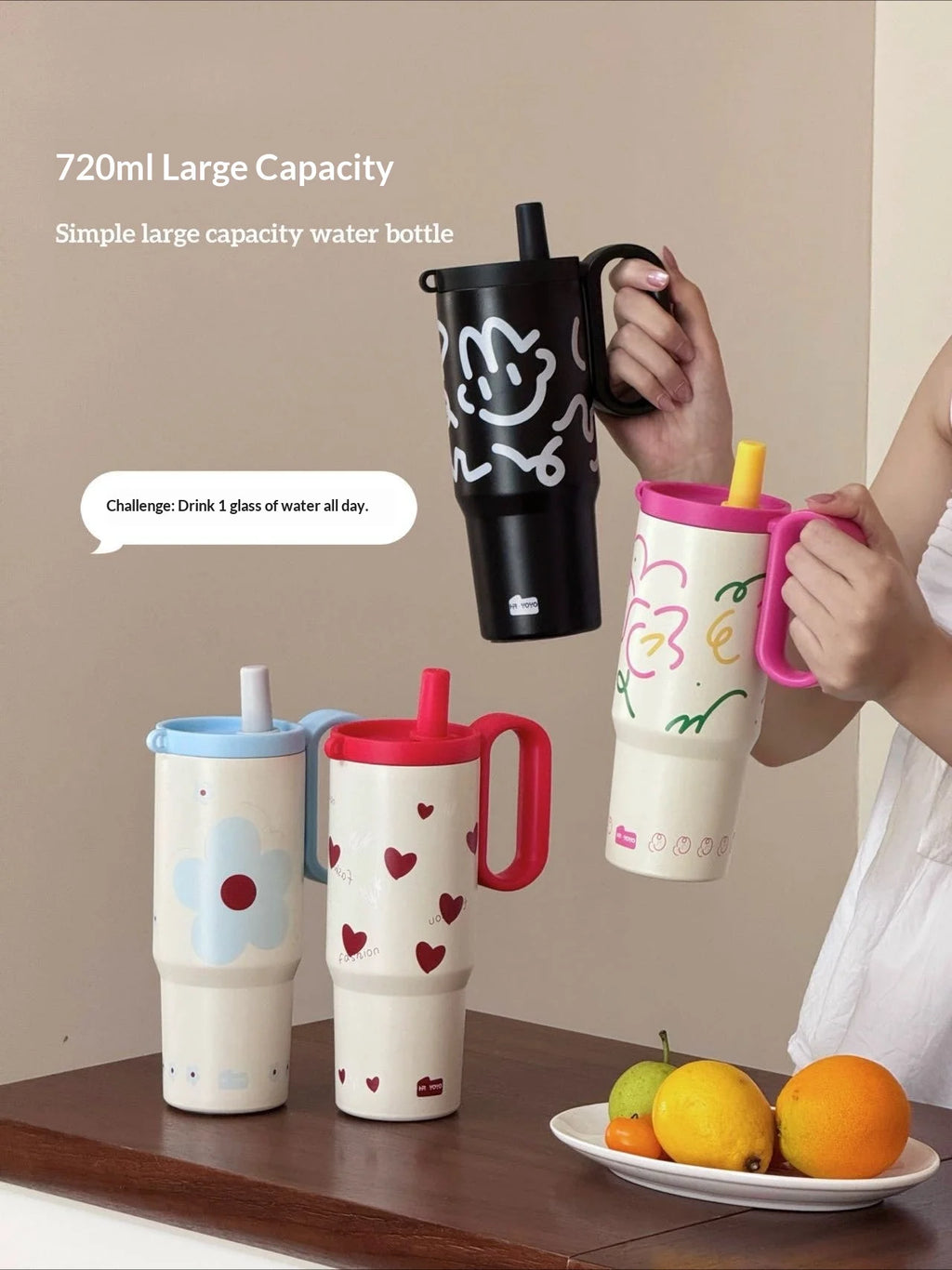 316 Stainless Steel Tumbler Large Capacity Thermal Bottle Double Vacuum Flasks Keep Cold Thermos Cup DIY Gift Mug Coffee Cup