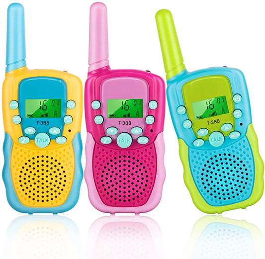 Walkie Talkies for 3-12 Year Old Girls Boys Toys with Backlit LCD Flashlight, 3 Miles Range for Outside, Camping, Hiking