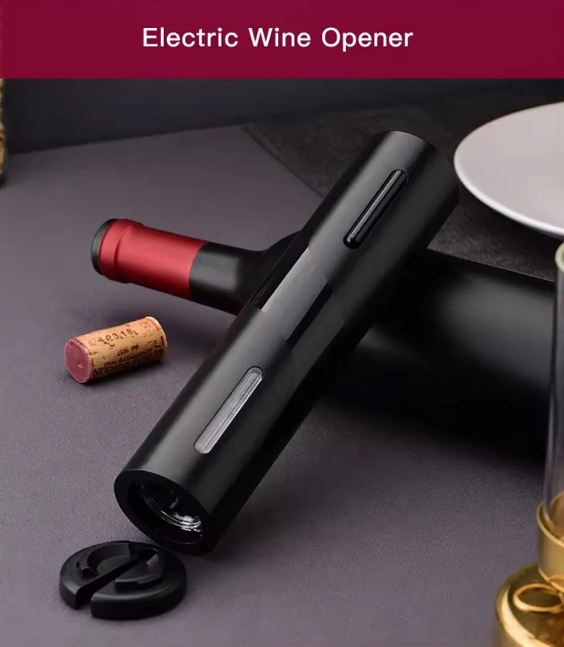 Electric Wine Bottle Opener Automatic Red Wine Corkscrew Wine Opener Wine Tools Kitchen Products Performance Plastic