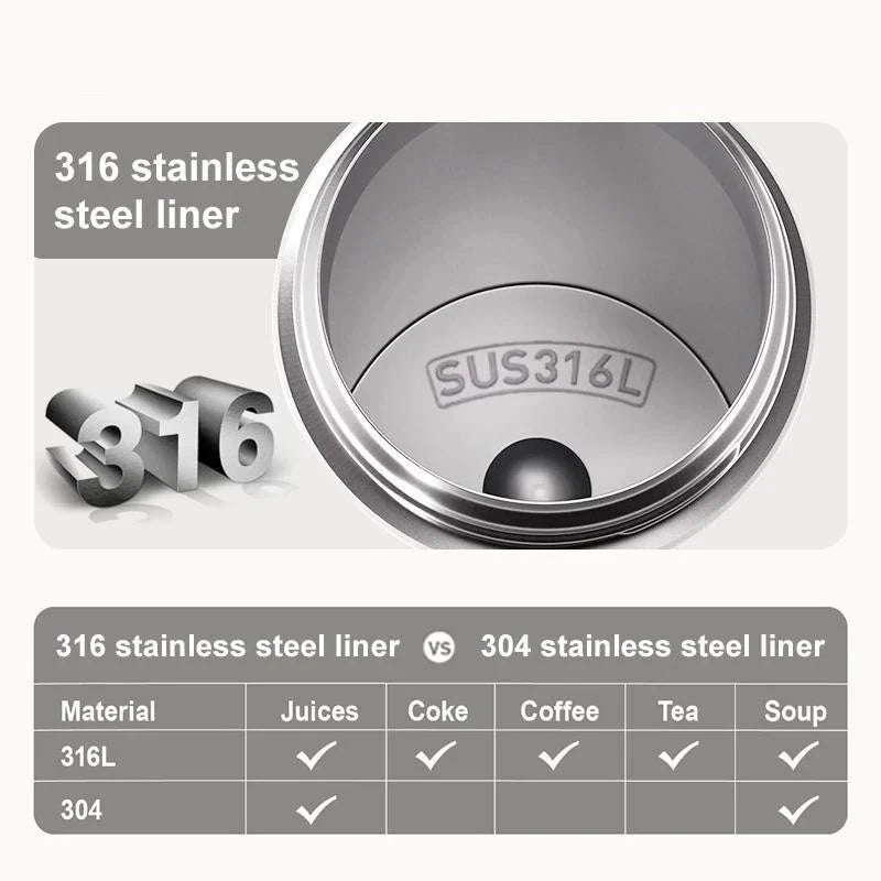 Cute Tumbler 750ML Water Bottle 316 Stainless Steel Vacuum Thermos Bottle Insulated Portable Thermos Cup Gift For Woman Girl