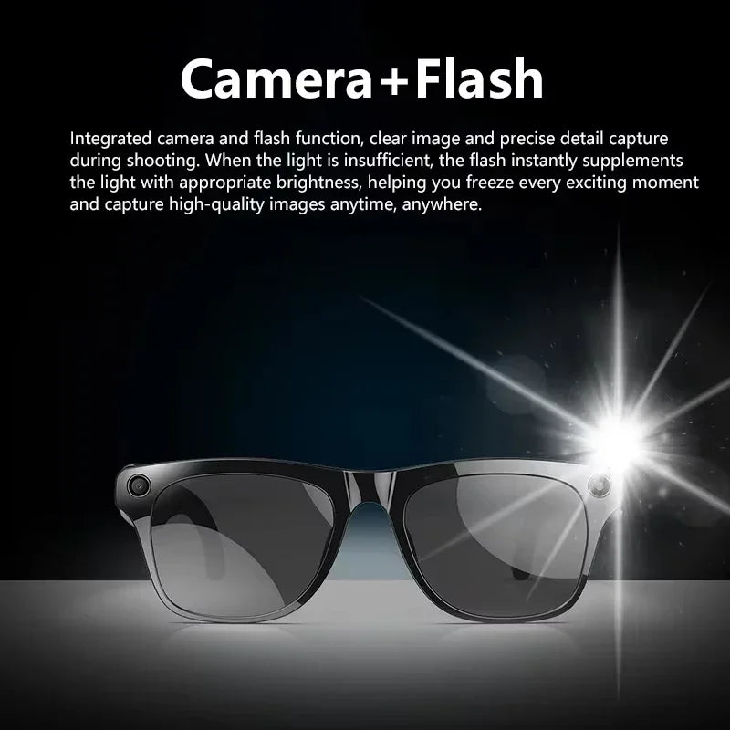 Lenovo 2026 New 8K Bluetooth AI Glasses 1200MP HD Camera Chat GPT Voice Assistant Music Player Translate Call Smart Sunglasses