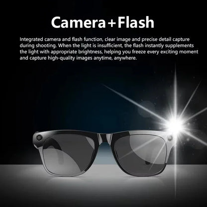 Lenovo 2026 New 8K Bluetooth AI Glasses 1200MP HD Camera Chat GPT Voice Assistant Music Player Translate Call Smart Sunglasses