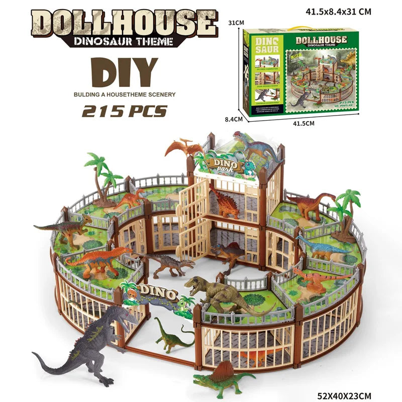 New DIY Dinosaur Park Model Children's Simulated Animal Toys Boys Educational Assembly Model Toys Birthday Gifts