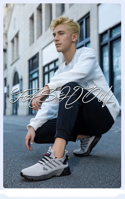 Men's Sneakers Running Shoes for Men Lightweight High Quality Mens Shoes Casual Sneaker Lace-Up Summer Sports Tennis Shoe