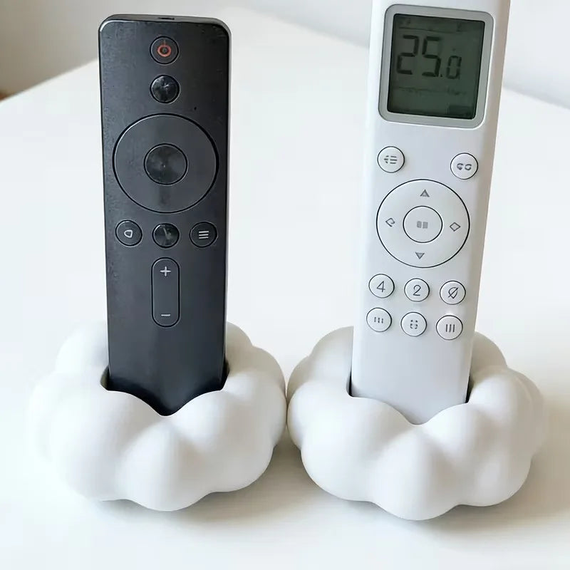 Cute 3D Cloud-Shaped Remote Control Holder - Desktop Home Storage Organizer Stand for TV/Air Conditioner Remotes, Phones Gadgets