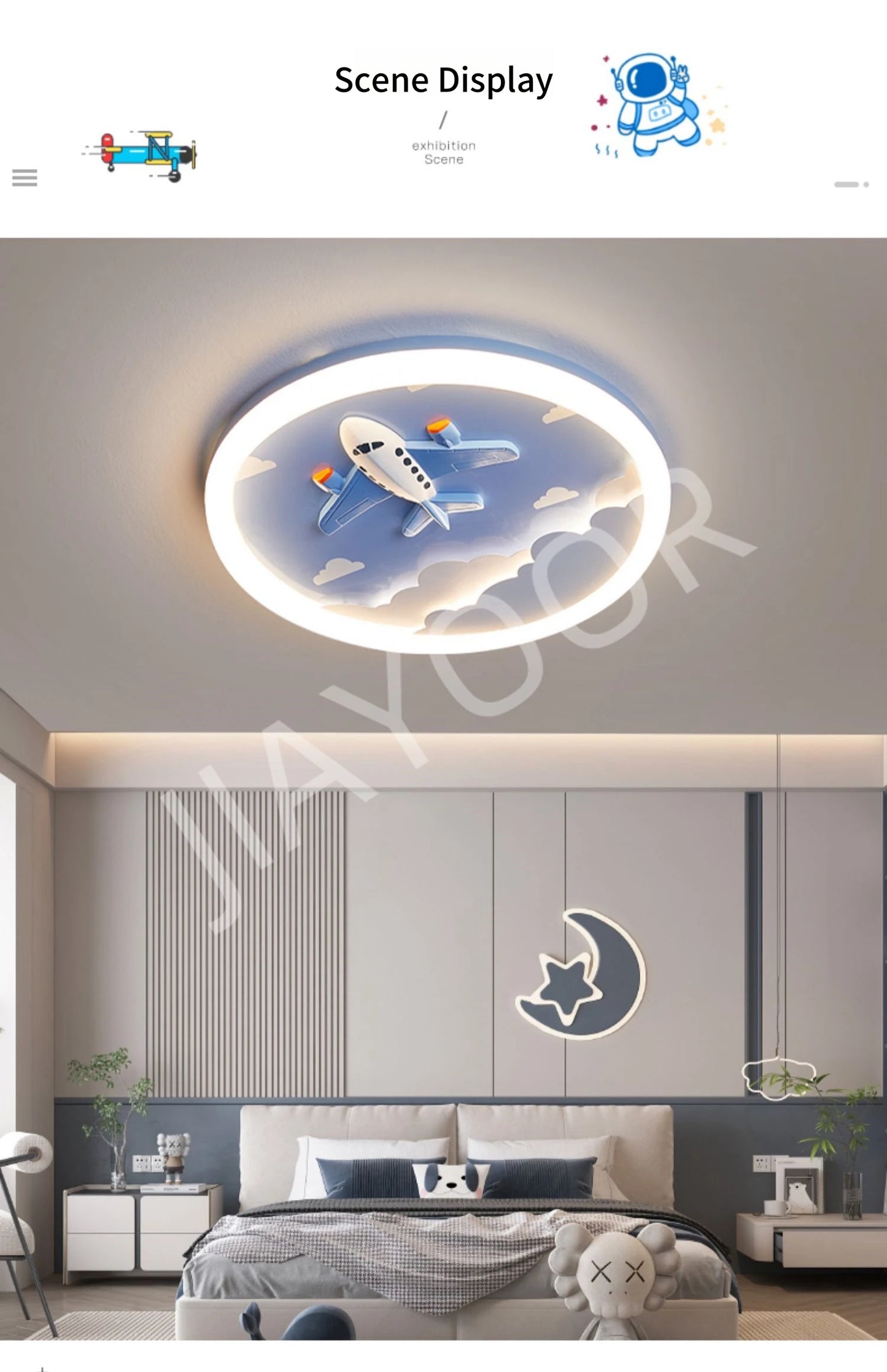 Modern LED Ceiling Lamp For Kids Children's Room Bedroom Chandelier Light Interior Home Decoration Lustre Lighting Fixtures