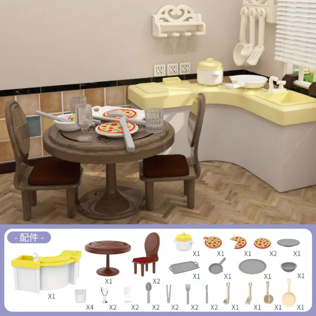Mini supermarket shopping games dollhouse furniture accessories Intellectual education toys for kid family interaction toys