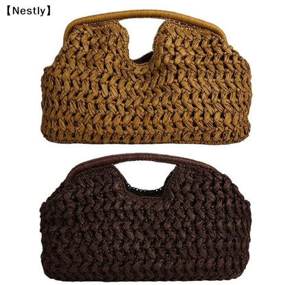 Elegant Woven Handbag Female Beach Straw Underarm Bag Versatile Exquisite Shoulder Bags Evening Bags For Women Gifts