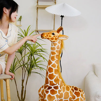 50-120cm Giant Real Life Giraffe Plush Toys High Quality Stuffed Animals Dolls Soft Kids Children Baby Birthday Gift Room Decor