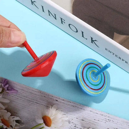 Game Spinning Top DIY Gyroscope Toys Desktop Spinning Top Wooden Rotate Gyro Wooden Gyro Toys Woode Spinning Top Toy